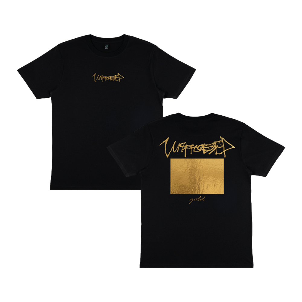 Unprocessed-GoldBlackTee-Front+Back